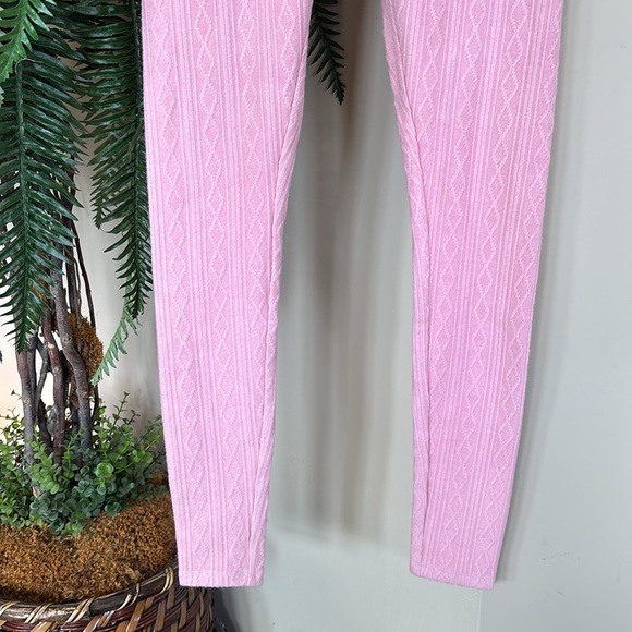 Brand New Beach Bunny Blush Pink Sweater Knit Harlow Pants Full Length Leggings - Picture 3 of 14